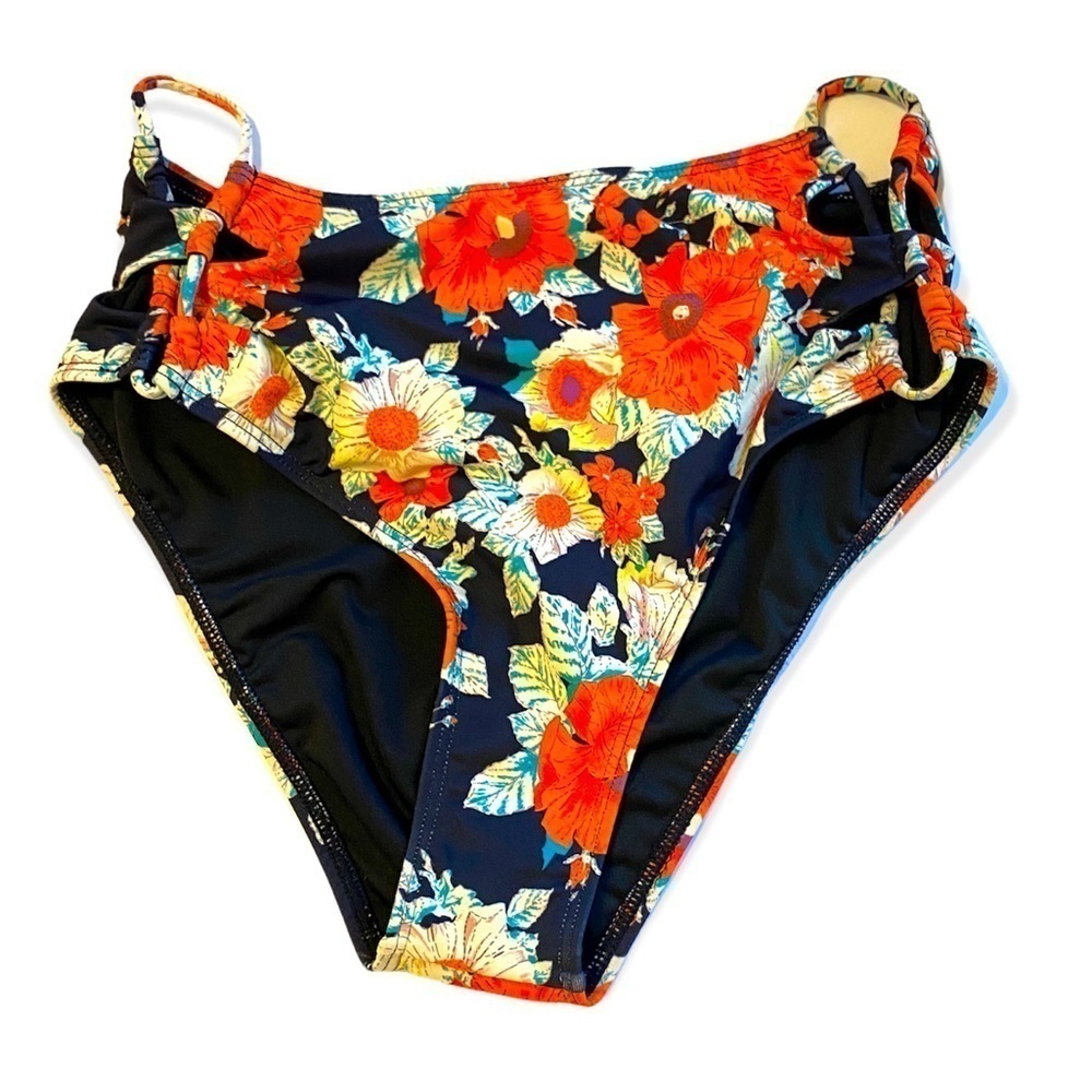 NWT ditsy ditzy flower floral BEACH JAY BIKINI BOTTOM size medium